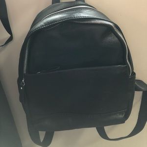 Leather backpack purse